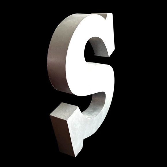 Metal Wall Letter S – Rustic Industrial Initial Decor 11x9.5 - Picture 2 of 6